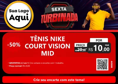 Modelo de Cartaz para Cartaz A4 Horizontal com o tema Sexta Turbinada para Calçados
