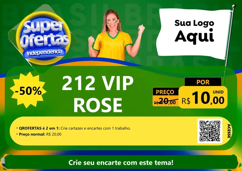 Modelo de Cartaz para Cartaz A4 Horizontal com o tema Super Ofertas de Independência para Perfumes