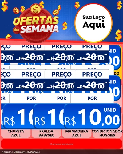 Modelo de Rede Social para Feed Instagram com o tema Ofertas Da Semana para Bebês