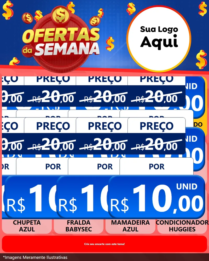 Modelo de Rede Social para Feed Instagram com o tema Ofertas Da Semana para Bebês