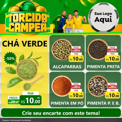 Modelo de Rede Social para Feed Facebook com o tema Torcida Campeã - Copa para Produtos Naturais