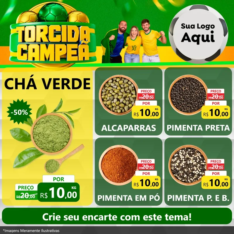 Modelo de Rede Social para Feed Facebook com o tema Torcida Campeã - Copa para Produtos Naturais