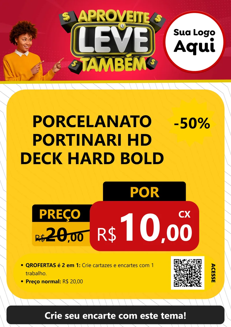 Modelo de Cartaz para Cartaz A4 Vertical com o tema Aproveite e Leve Também para Pisos e revestimentos