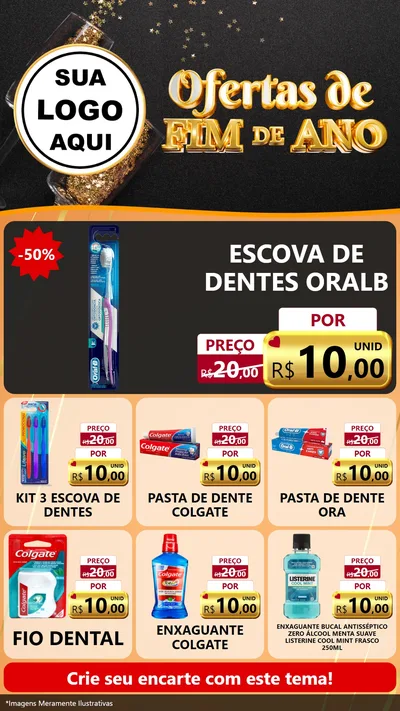Modelo de Rede Social para Stories com o tema Ofertas de Fim de Ano para Higiene Pessoal