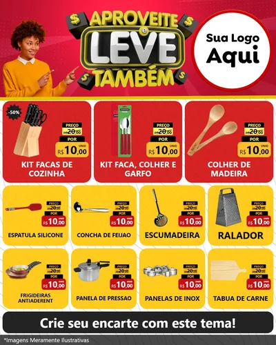 Modelo de Rede Social para Feed Instagram com o tema Aproveite e Leve Também para Utilidades Domésticas