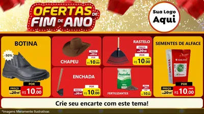 Modelo de TV para TV Horizontal com o tema Ofertas de Fim de Ano para Agropecuária