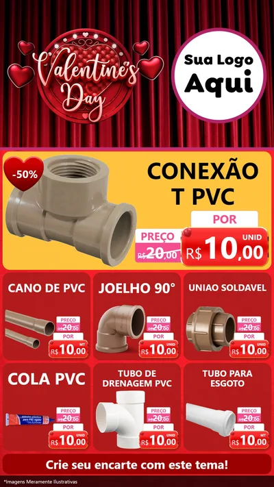 Modelo de Rede Social para Stories com o tema Valentine's Day para Tubos e conexões