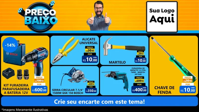 Modelo de TV para TV Horizontal com o tema Preço Baixo para Maquinas e Ferramentas