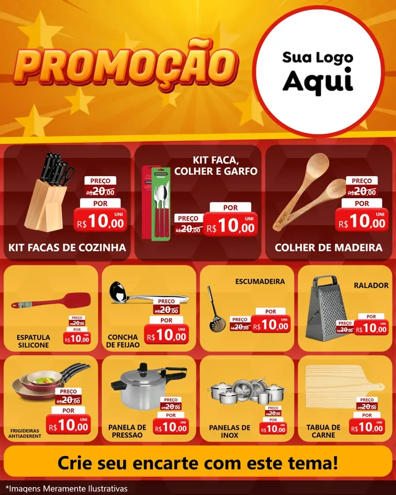 Modelo de Rede Social para Feed Instagram com o tema Promoção para Utilidades Domésticas