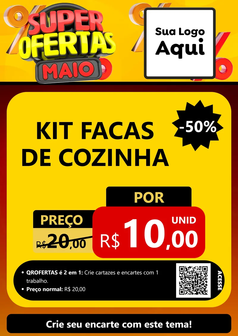 Modelo de Cartaz para Cartaz A4 Vertical com o tema Super Ofertas Maio para Utilidades Domésticas