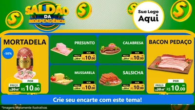 Modelo de TV para TV Horizontal com o tema Saldão da Indepêndencia para Frios e Laticínios
