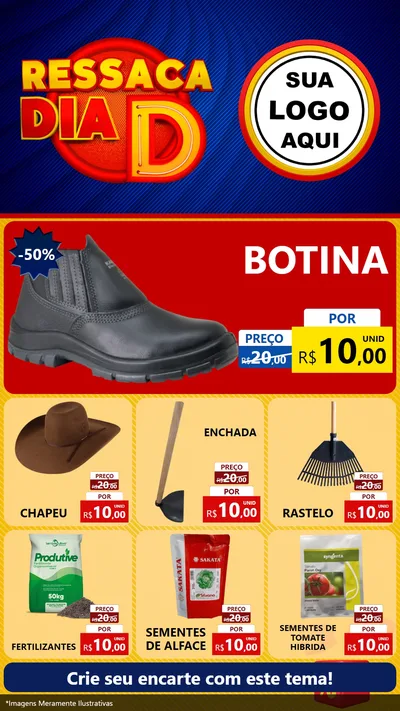 Modelo de Rede Social para Stories com o tema Ressaca Dia D para Agropecuária