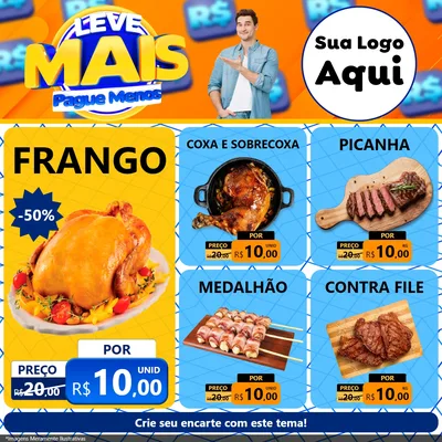 Modelo de Rede Social para Feed Facebook com o tema Leve Mais, Pague Menos para Assados