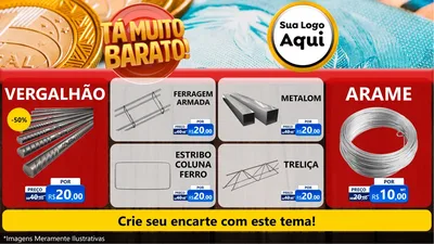 Modelo de TV para TV Horizontal com o tema Está Muito Barato para Ferragens
