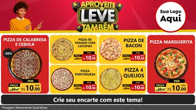 Modelo de TV para TV Horizontal com o tema Aproveite e Leve Também para Pizzaria