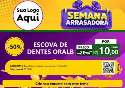 Modelo de Cartaz para Cartaz A4 Horizontal com o tema Semana Arrasadora para Higiene Pessoal
