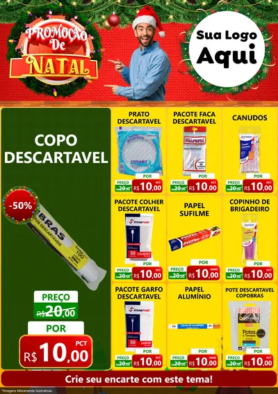 Modelo de Encarte para Encarte A4 Vertical com o tema Promoção de Natal para Embalagens