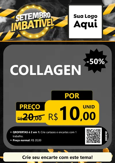 Modelo de Cartaz para Cartaz A4 Vertical com o tema Setembro Imbatível para Suplementos alimentares