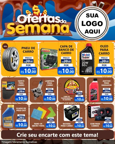 Modelo de Rede Social para Feed Instagram com o tema Ofertas da Semana - Páscoa para Auto peças