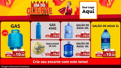 Modelo de TV para TV Horizontal com o tema Dia do Cliente para Água e gás