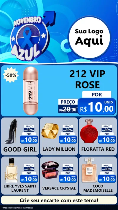Modelo de Rede Social para Stories com o tema Novembro Azul para Perfumes