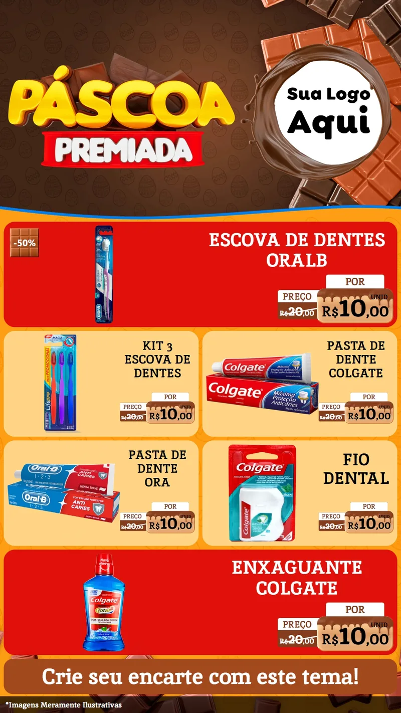 Modelo de TV para TV Vertical com o tema Páscoa Premiada para Higiene Pessoal