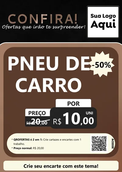 Modelo de Cartaz para Cartaz A4 Vertical com o tema Confira! Ofertas que irão te surpreender! para Auto peças