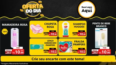 Modelo de TV para TV Horizontal com o tema Oferta Do Dia para Bebês