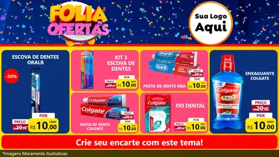 Modelo de TV para TV Horizontal com o tema Folia de Ofertas para Higiene Pessoal