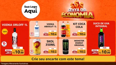 Modelo de TV para TV Horizontal com o tema Sexta da Economia para Distribuidora de bebidas