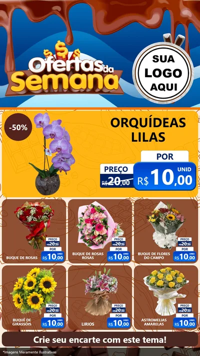 Modelo de Rede Social para Stories com o tema Ofertas da Semana - Páscoa para Floricultura e jardim