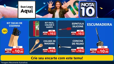 Modelo de TV para TV Horizontal com o tema Nota 10 para Utilidades Domésticas