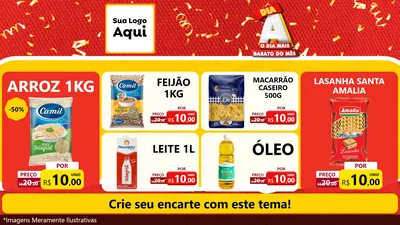 Modelo de TV para TV Horizontal com o tema Dia A o Dia Mais Barato do Mês para Supermercado