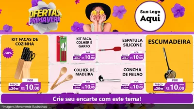 Modelo de TV para TV Horizontal com o tema Ofertas Da Primavera para Utilidades Domésticas