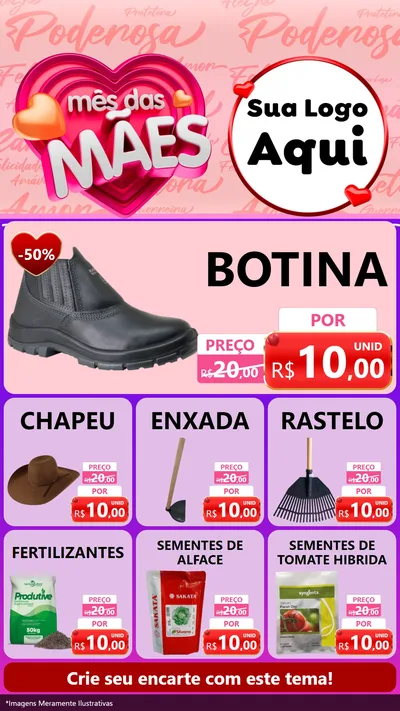 Modelo de Rede Social para Stories com o tema Mês Das Mães para Agropecuária