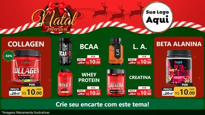 Modelo de TV para TV Horizontal com o tema Natal Imperdível para Suplementos alimentares