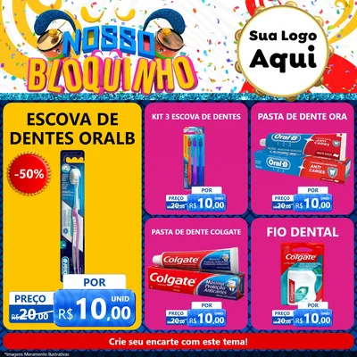 Modelo de Rede Social para Feed Facebook com o tema Nosso Bloquinho para Higiene Pessoal