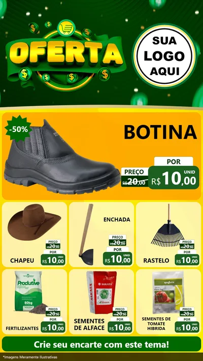 Modelo de Rede Social para Stories com o tema Oferta para Agropecuária