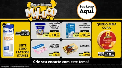 Modelo de TV para TV Horizontal com o tema Fim de Semana Maluco para Frios e Laticínios