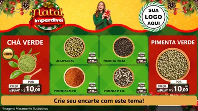 Modelo de TV para TV Horizontal com o tema Natal Imperdível para Produtos Naturais