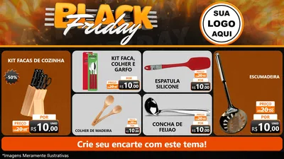 Modelo de TV para TV Horizontal com o tema Black Friday para Utilidades Domésticas