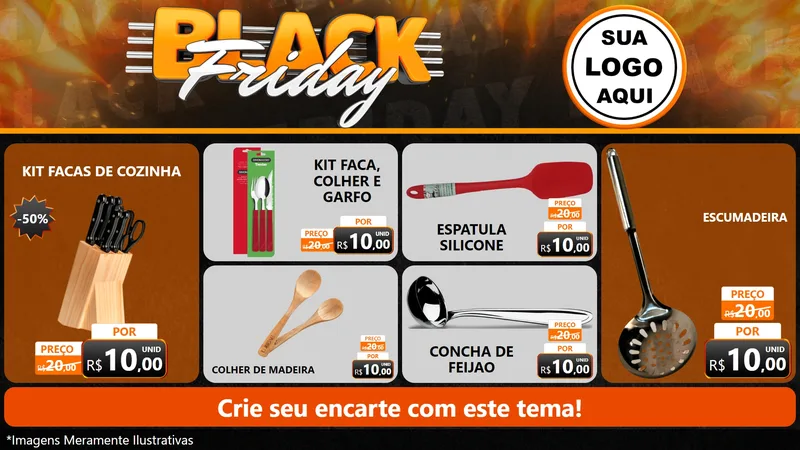 Modelo de TV para TV Horizontal com o tema Black Friday para Utilidades Domésticas