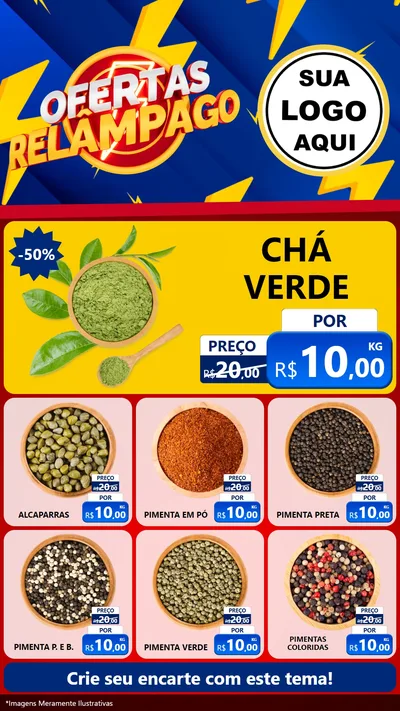 Modelo de Rede Social para Stories com o tema Ofertas Relâmpago para Produtos Naturais