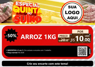 Modelo de Cartaz para Cartaz A4 Horizontal com o tema Especial Quinta do Suíno