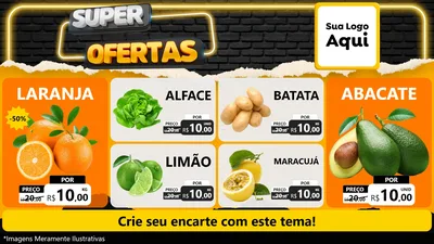 Modelo de TV para TV Horizontal com o tema Super Ofertas para Hortifrúti