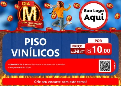 Modelo de Cartaz para Cartaz A4 Horizontal com o tema Dia M - O Dia Mais Barato Do Mês para Material para Construção