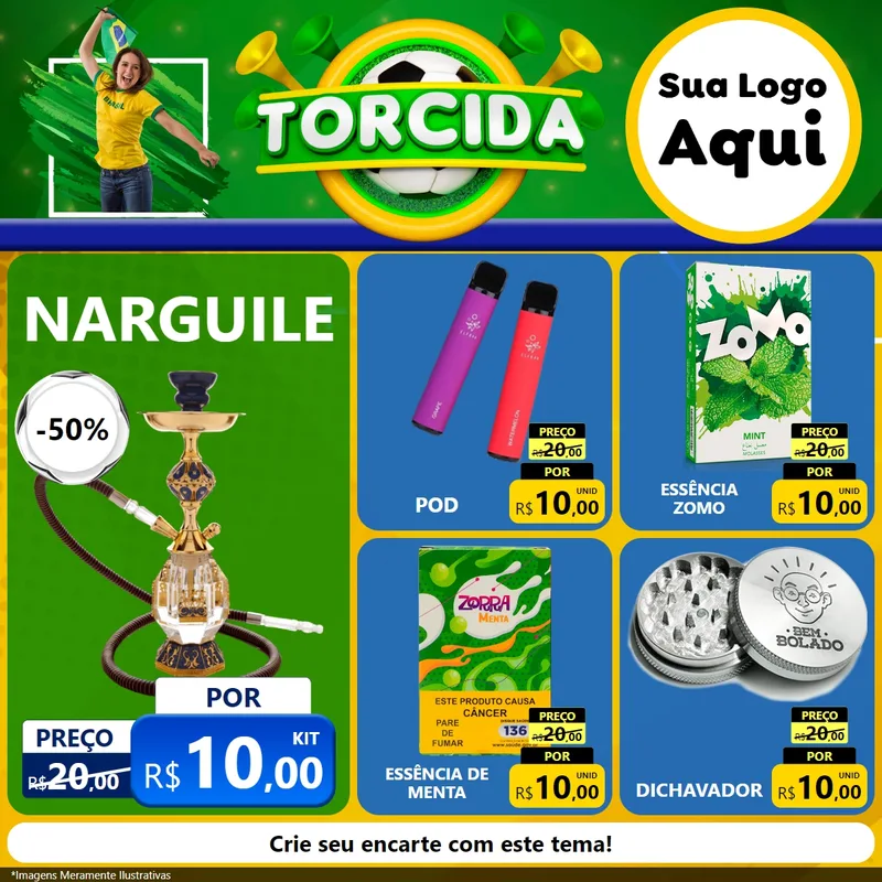 Modelo de Rede Social para Feed Facebook com o tema Torcida para Tabacaria