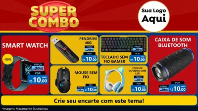 Modelo de TV para TV Horizontal com o tema Super Combo para Informática