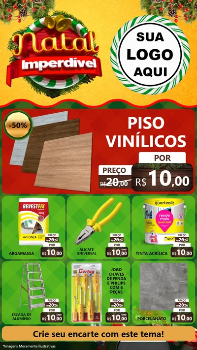 Modelo de Rede Social para Stories com o tema Natal Imperdível para Material para Construção