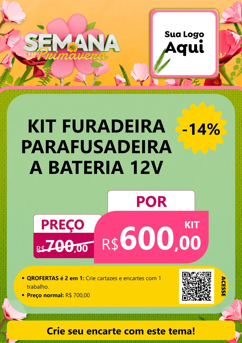 Modelo de Cartaz para Cartaz A4 Vertical com o tema Semana da Primavera para Maquinas e Ferramentas